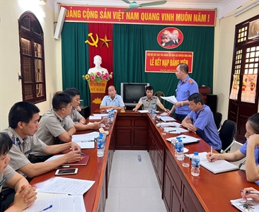 Viện KSND huyện Ứng Hòa công bố dự thảo kết luận kiểm sát trực tiếp tại Chi...